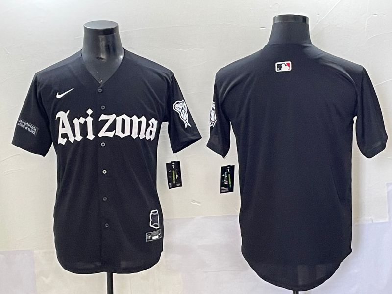Men 2025 Arizona Diamondback Blank Black Five generations Joint Name Nike MLB Jersey style 2->arizona diamondback->MLB Jersey